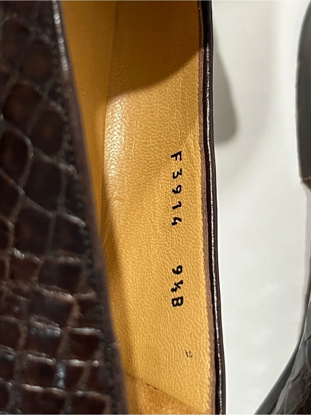 Cole Haan Women’s Dark Brown Crocodile Leather Loafers